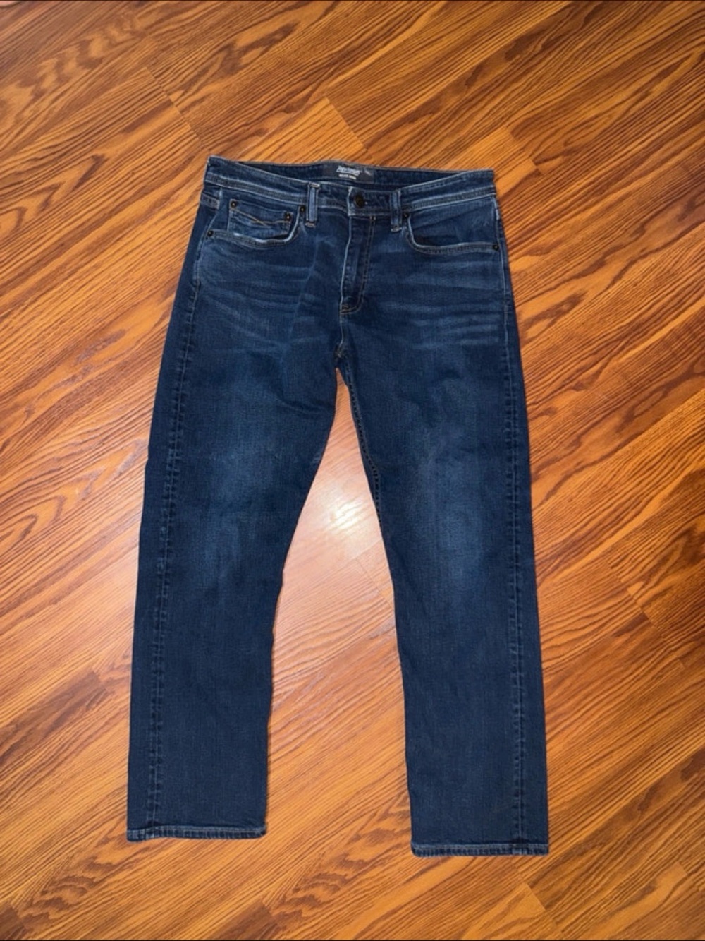 Classic Straight-Leg Jeans in Dark Blue